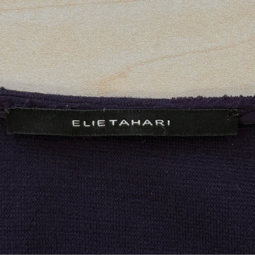 Elie Tahari Sleeveless Stretch Knit Sheath Dress Size S Purple Plum V-Neck - Picture 11 of 15